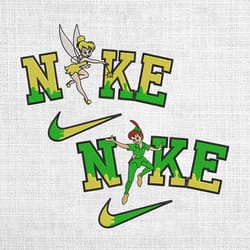 nike tinker bell and peter pan embroidery design