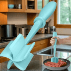 "Aqua Mix Chopper: Versatile Heat-Resistant Tool for Ground Meat, Hamburgers, and More - Includes Nylon Ground Beef Chop