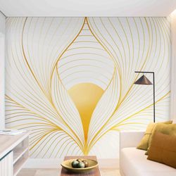 Wall Mural Self Adhesive Wallpaper - Gradient Gold Background