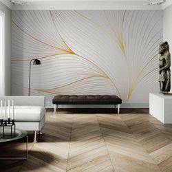 Wall Mural Removable Wallpaper - 3D Golden Mural