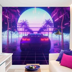 High-Quality Photo Wallpaper For Interiors - Neon Space