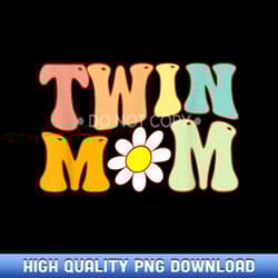 groovy twin mama funny mother's day for new mom of twins - instant access sublimation designs