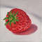 Strawberry Oil Painting Fruit Still Life Small Artwork Canvas 15x15 Cm 0