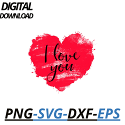 I LOVE YOU CARD  :  Png / Svg / Dxf / Eps Digital File/ ART
