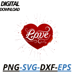 I LOVE YOU  :  Png / Svg Digital File/ ART For valentine"s Day