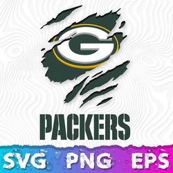 Green Bay Packers Ripped Logo SVG