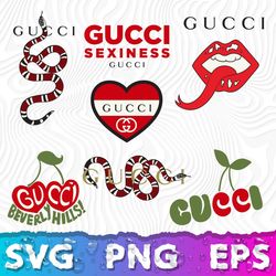 GucciLips SVG, Gucci PNG, Gucci SVG For Cricut, Gucci Logo PNG Transparent