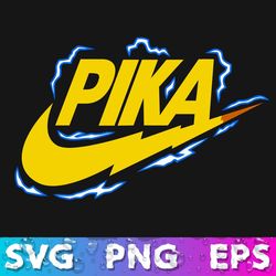 Nike Pikachu SVG, Pokemon Nike Swoosh, Pokemon x Nike