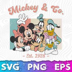 Vintage Mickey & Co 1928 SVG, SVG Mickey Mouse, Mickey And Friends SVG, Disneyland SVG, Mickey Mouse SVG For Cricut
