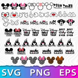 Mickey Mouse SVG, Minnie Mouse Face SVG, Minnie Ears SVG, Mickey Mouse SVG For Cricut