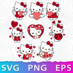 Hello Kitty Valentines SVG, Hello Kitty PNG, Hello Kitty PNG Transparent, Hello Kitty SVG Cricut