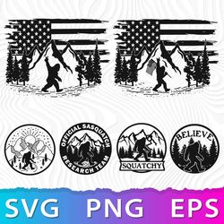 Bigfoot Logo SVG, Sasquatch PNG, Silhouette Of Bigfoot, Bigfoot Cricut, Bigfoot Transparent Background