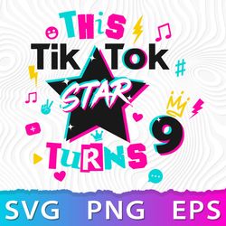 TikTok Star Layered SVG, Tiktok Princess Cricut, Tiktok Birthday Princess, Tiktok Princess PNG