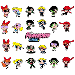 Powerpuff girls Layered SVG, Powerpuff Cricut file, Powerpuff Cut files, Powerpuff Digital download