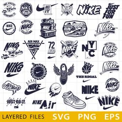 Custom Nike Logo Bundle SVG, Nike Cricut file, Cut files, Layered digital vector file, Digital download, Decor, Decal