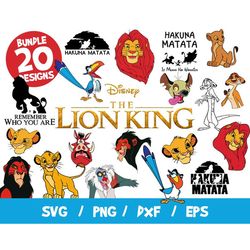 The lion king svg bundle simba cricut silhouette pumba vinyl file cut