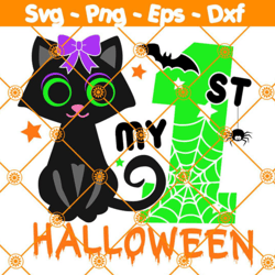 cat my 1st halloween svg, gift for kids svg, spooky halloween svg, halloween svg, file for cricut