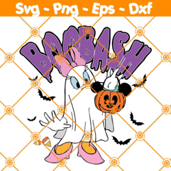 Daisy Duck Boo Bash Svg, Halloween SVG, Daisy Ghost Mickey Pumpkin SVG, Disney Svg, File For Cricut
