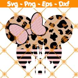 leopard and rose mouse vacation svg, leopard minnie mouse svg, minnie mouse svg, disney mouse svg, file for cricut