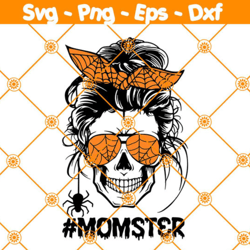 skull momster svg, momster svg, gift for mama svg, gift for halloween svg, file for cricut