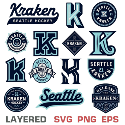 Seattle Kraken Logo SVG, Kraken Logo NHL, Seattle Kraken PNG, Kraken Vector Logo, Seattle Kraken Logo
