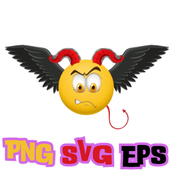 angry emoji heart devil-emoticon-with-facial-expression devil svg eps png flle