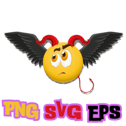 confused emoji svg heart angel devil vector file plottable svg png eps file buy 2 and get 1 free