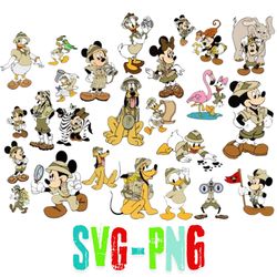 bundle disney animal kingdom svg , safari mickey animal kingdom svg,