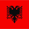 Albanian Flag Sticker Self Adhesive Vinyl Albania ALB AL - C1300.png