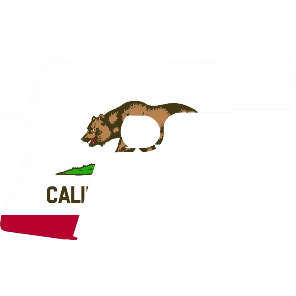 California Flag 1911 Sticker Self Adhesive Vinyl CA 2a gun rights molon labe pro - C3527.png