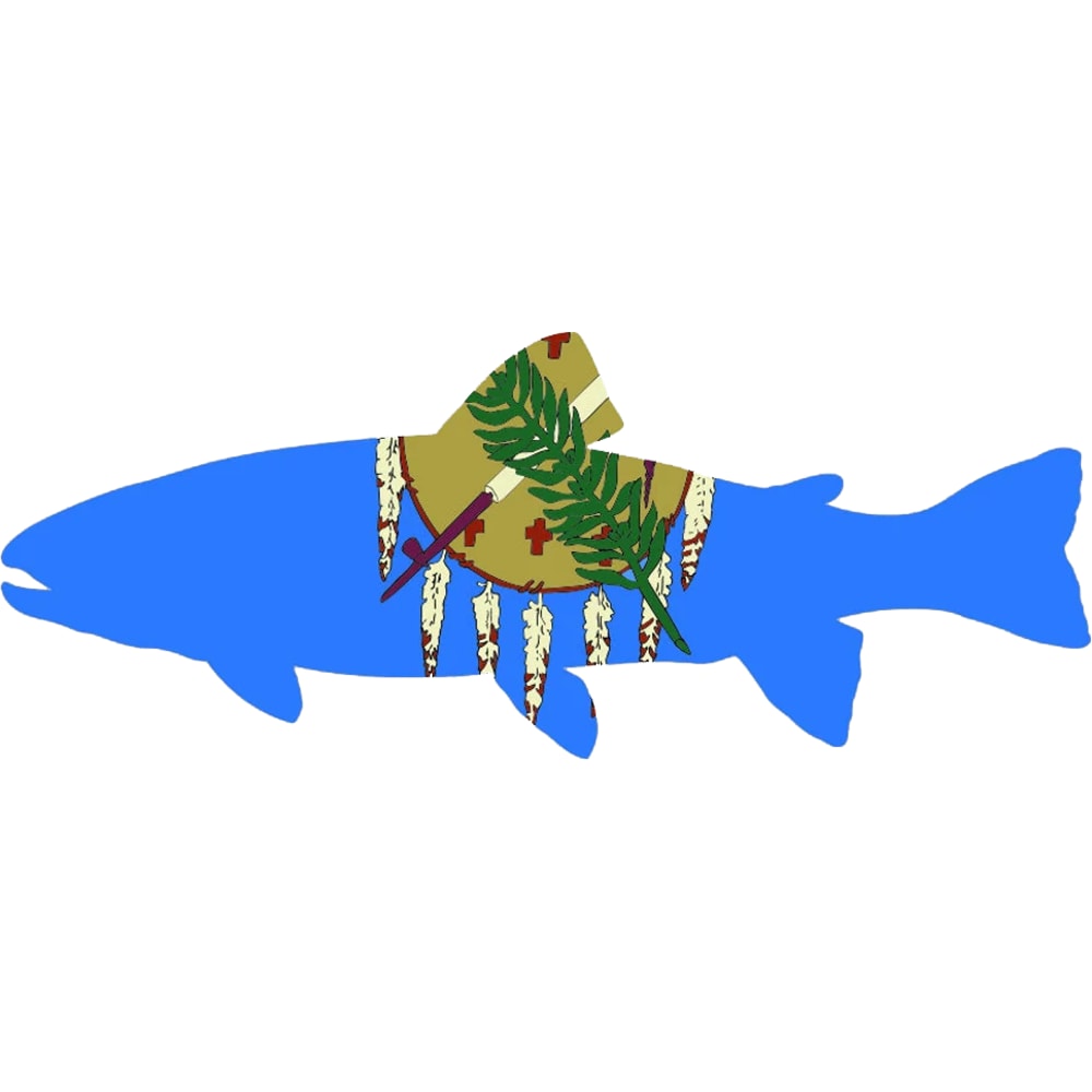 Oklahoma State Shaped Trout Sticker Self Adhesive Vinyl Cinyl OK fly fishing fish - C5272.png