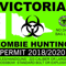 Victoria Zombie Hunting Permit Sticker Self Adhesive Vinyl Australia Victorian Aussie - C1596.png