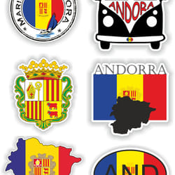 andora set of stickers for laptop book water bottle fridge guitar motorcycle helmet toolbox door pc boat