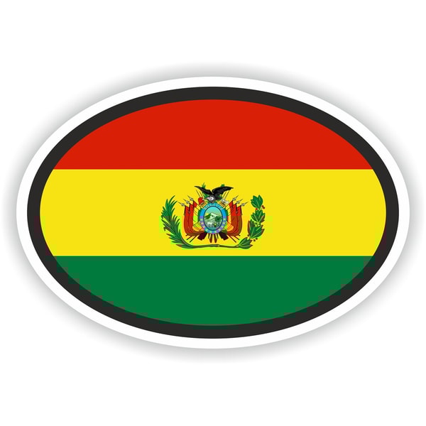 Bolivia Oval Sticker with Flag for Bumper Laptop Book Fridge Motorcycle Helmet Door Tool Box Locker PC.jpg