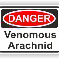 danger venomous arachnid warning sticker funny for helmet laptop tablet pc