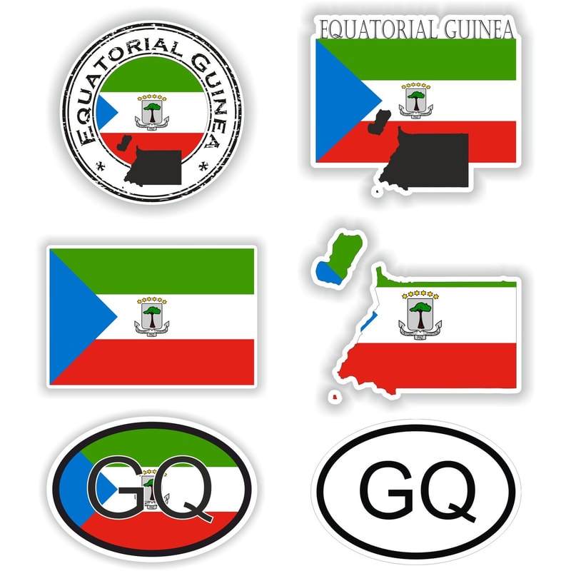 Equatorial Guinea Set of Stickers for Laptop Book Water Bottle Fridge Guitar Motorcycle Helmet ToolBox Door PC Boat.jpg