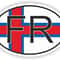 Faroe Islands Country Code Oval Sticker With Flag For Bumper Laptop Book Fridge Motorcycle Helmet Door Tool Box Locker P 0