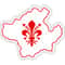 Firenze Florence Map Flag Vinyl Sticker 0