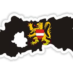 flemish brabant belgium map sticker flag for laptop book fridge guitar motorcycle helmet toolbox door pc boat