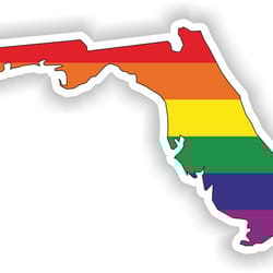 florida gay rainbow map flag sticker for laptop book fridge guitar motorcycle helmet toolbox door pc boat