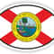 Florida Oval Sticker With Flag For Bumper Laptop Book Fridge Motorcycle Helmet Door Tool Box Locker PC 0
