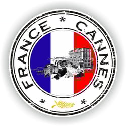 france cannes seal sticker round flag for laptop book fridge guitar motorcycle helmet toolbox door pc boat