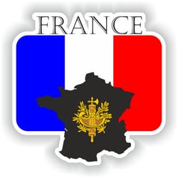 france country project flag - vinyl sticker