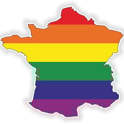 france gay rainbow map flag sticker for laptop book fridge guitar motorcycle helmet toolbox door pc boat