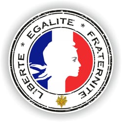 france liberty equality fraternity seal sticker round flag for laptop book fridge guitar motorcycle helmet toolbox door