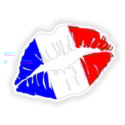 france lips flag - vinyl sticker