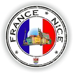 france nice seal sticker round flag for laptop book fridge guitar motorcycle helmet toolbox door pc boat