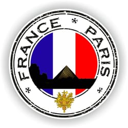 france paris louvre seal sticker round flag for laptop book fridge guitar motorcycle helmet toolbox door pc boat