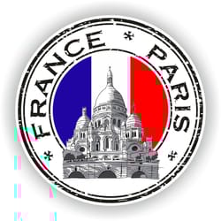 france paris mont martre seal sticker round flag for laptop book fridge guitar motorcycle helmet toolbox door pc boat