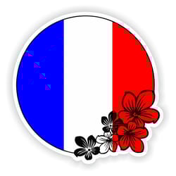 france sticker round flag for laptop book fridge guitar motorcycle helmet toolbox door pc boat